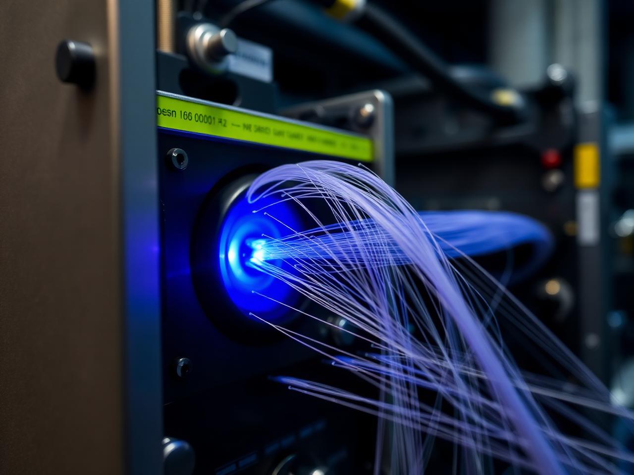 Fusion splicer terminating glowing fibre optic strands